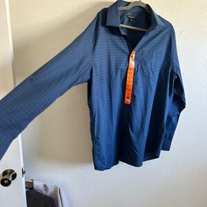 Banana Republic Navy Checkered Shirt